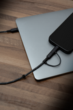2-in-1 USB-C to USB-C & Lightning Charging/Snyc Cable (1M)