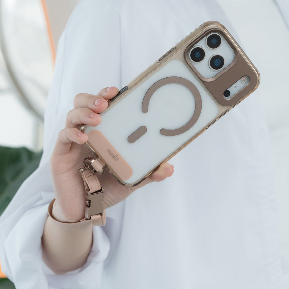 2-in-1 Wrist/Body Strap with Adapter- Milktea Brown