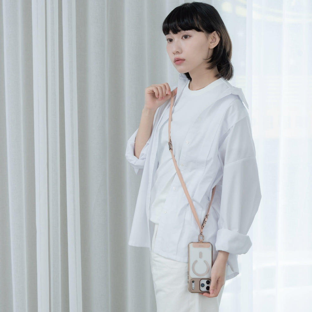 2-in-1 Wrist/Body Strap with Adapter- Milktea Brown