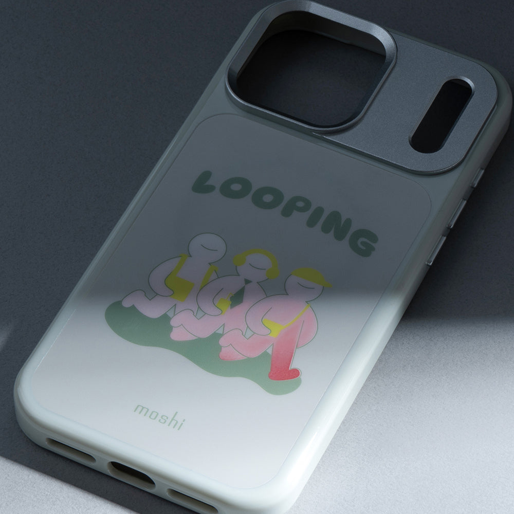 LumaTime UV Color-Changing Case - iPhone 17 Pro / Looping Gray LumaTime UV Color-Changing Case - iPhone 17 Pro / Looping Gray