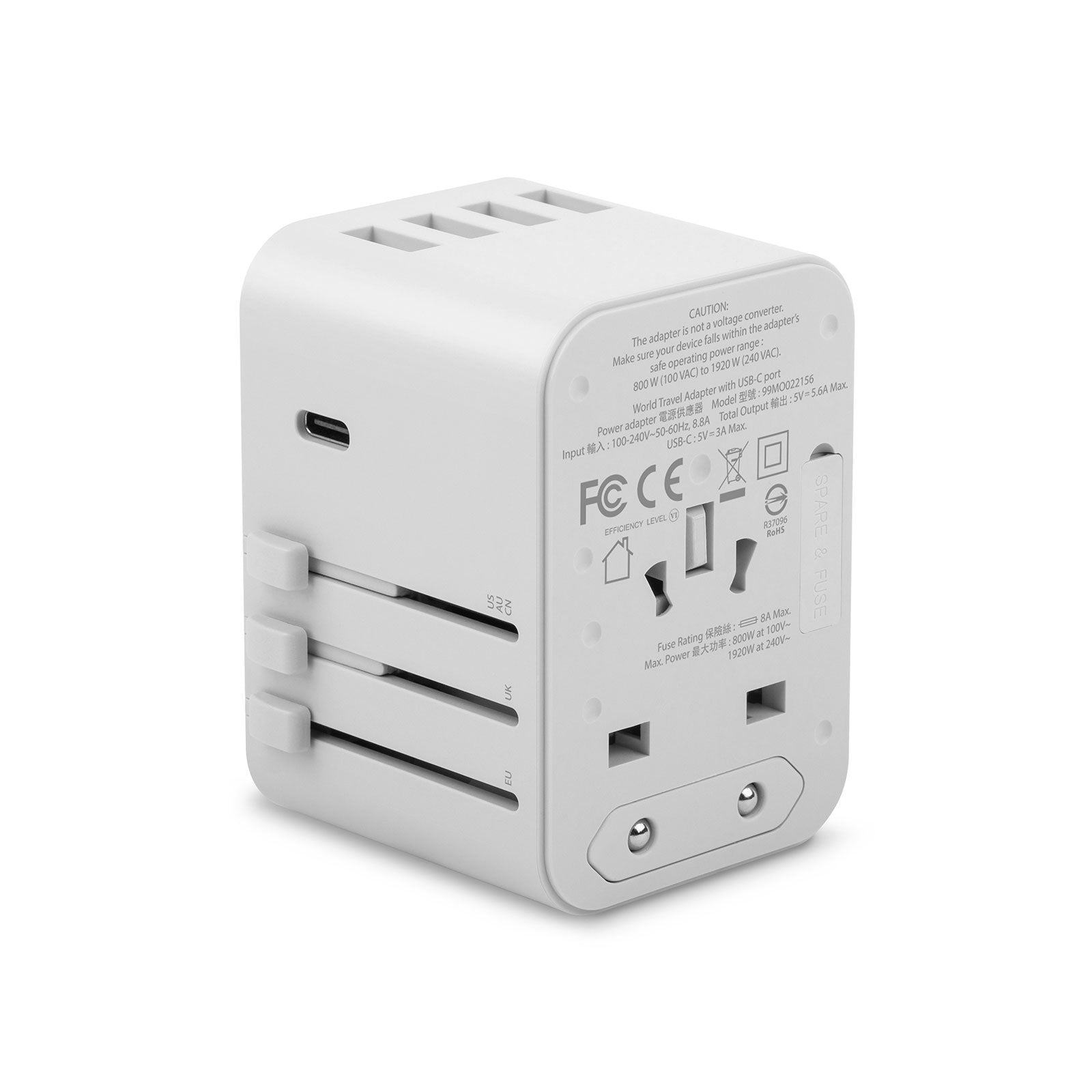 Power Gear International Travel Adapter with USB Passive Connector, Black
