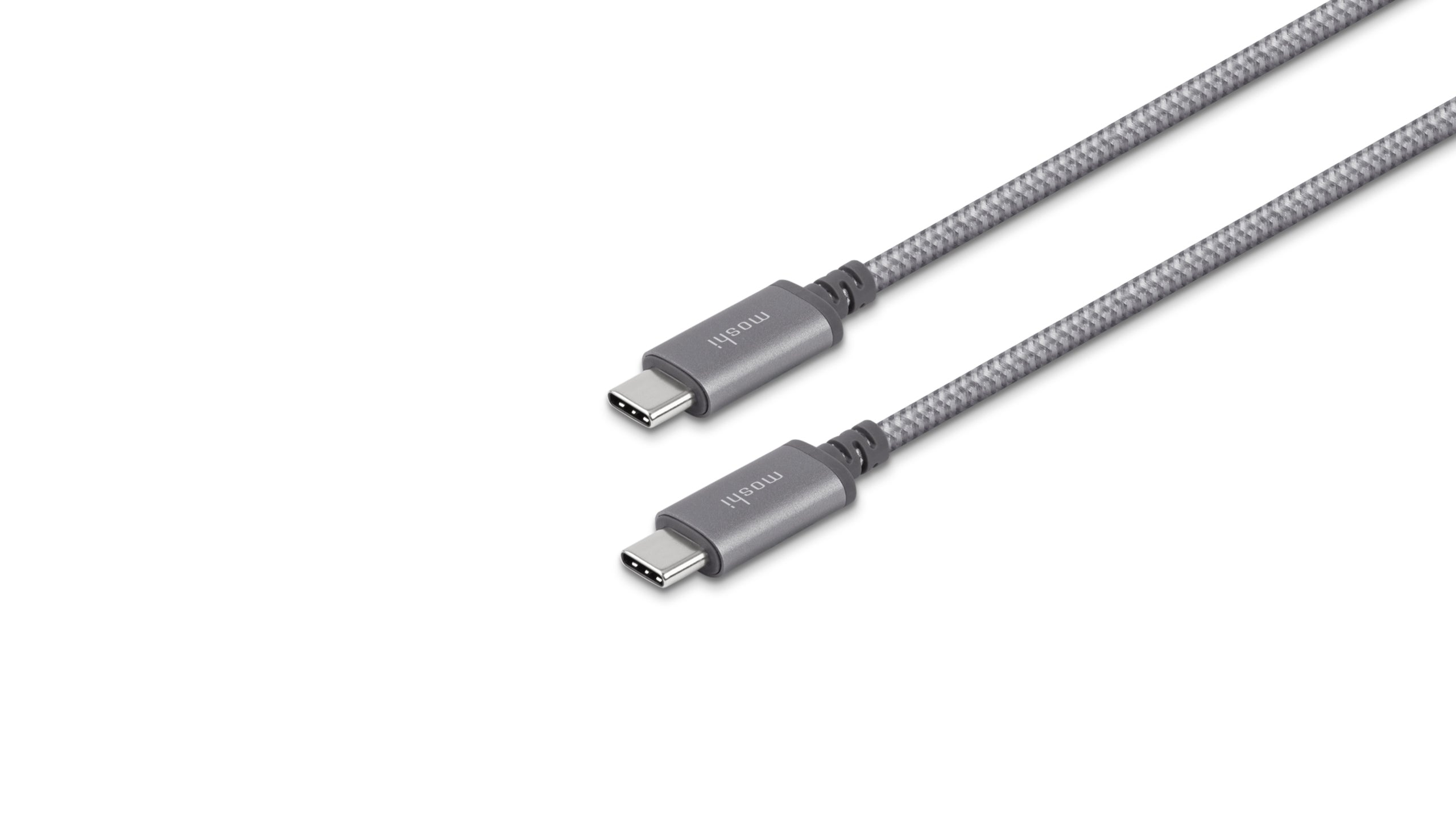 chargeSync USB Type C Usb C To Usb C Flat Cable 3.3ft Grey